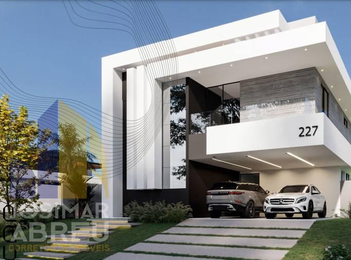 Espetacular Casa Nova à venda no Alphaville, com elevador, 4 suítes 1 máster, 369,88m², em Paço do Lumiar, Araçagy - Josimar Abreu Imóveis