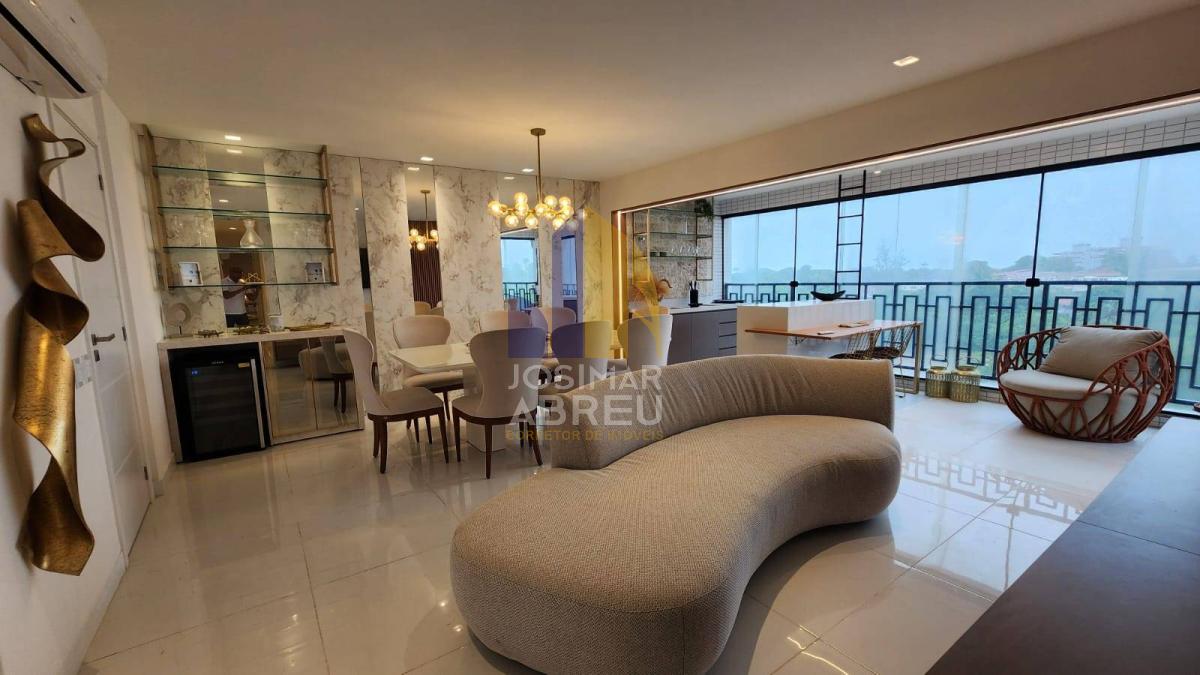 Excelente Apartamento Alto Padrão Mobiliado, com 3 suítes 1 máster, 128m², à venda em São Luís, Olho dAgua - Josimar Abreu Imóveis